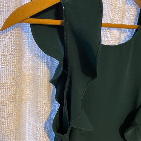 Lulu’s Emerald Green Hearts Aflutter Bodycon Trumpet Midi Ruffle Hem Dress - Picture 11 of 14